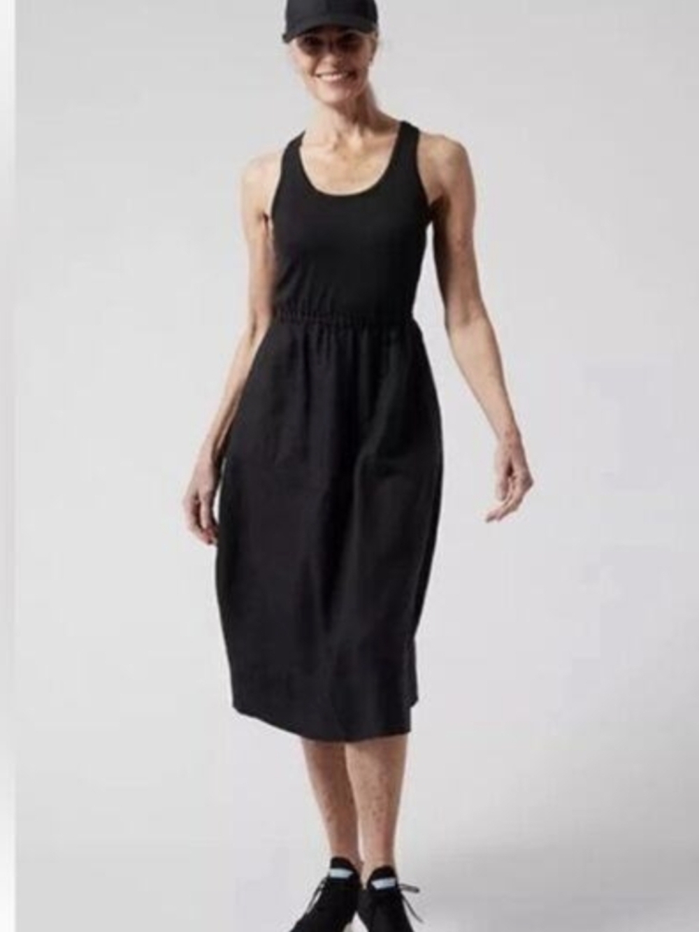 Athleta Baja linen Midi Dress BNWT